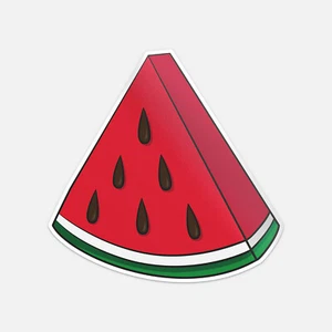 Calcomanía adhesiva de vinilo para parachoques de coche sandía - Imagen 1 de 4