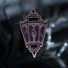 Black Fire Candle Lantern Gothic Goth Death 1.25" Lapel Enamel Pin @ US SELLER
