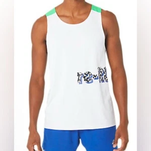 Asics new strong repurposed men's run singlet tank top activewear white size 3XL - Picture 1 of 9