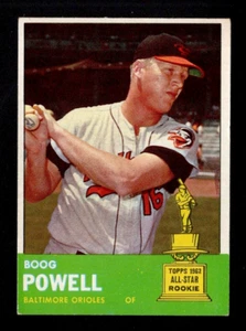 1963 Topps Baseball Card #398 Boog Powell ASR Baltimore Orioles EX+ *A - Foto 1 di 2