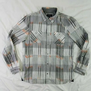 Buffalo David Bitton Men's Button Front Shirt Size XL Pearl Snap Gray Orange - Picture 1 of 9