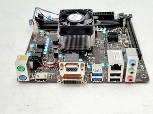 MSI AM1I Mini-ITX AMD Motherboard W/ Athlon 5350 APU W/ Radeon R3 AD5350JAH44HM - Picture 1 of 4