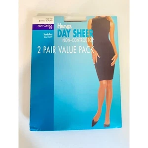 Hanes Vintage Años 90 1 Par Día Transparente Sin Control Top Talla AB Apenas Negro 1 Par - Imagen 1 de 3