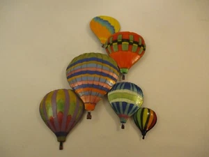 Bovano Of Cheshire Enamel Metal Hot Air Balloons Wall Art Decoration Sculpture - Picture 1 of 4