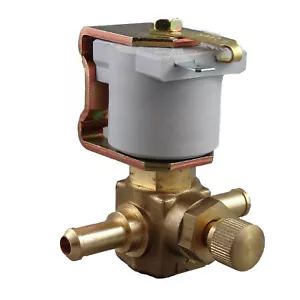Inline Petrol Fuel Lock Off Solenoid Valve With Manual Opening Tap - Picture 1 of 9