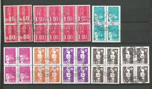 France 1970/2000 un lot timbres oblitérés en blocs /T7161 - Imagen 1 de 1