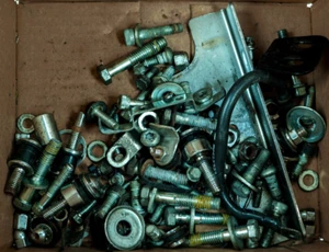 01 Harley Softail Standard FXST OEM Hardware Bolts Nuts & Brackets 1338 - Picture 1 of 13