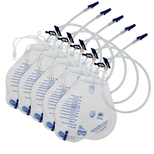Urinary Drainage Bag 2000ml Disposable Urine Bags for Men with Anti-Reflux Ch... - Picture 1 of 6
