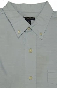 Club Room Camicia Uomo Casual Bottone-Fronte Tinta Unita SS Fiordaliso Pallido Tg L Regular - Foto 1 di 2