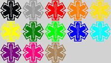 Star of Life Sticker Vinyl EMT Decal Ambulance Medical Emergency Paramedic EMS