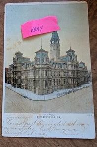 Vintage PC 1906 Rathaus Philadelphia PA verschickt Foto & Kunst PC Co NY - Bild 1 von 2