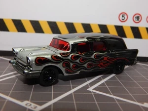 '57 1957 Chevrolet Belair Hot Rod Hearse Black w/ Flames Diorama Model MINT VHTF - Picture 1 of 5