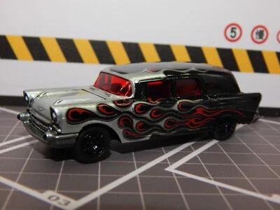 '57 1957 Chevrolet Belair Hot Rod Hearse Black w/ Flames Diorama Model MINT VHTF - Image 1 of 4