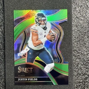 2023 Select Club Level Die-Cut Neon Green #249 Justin Fields Bears #'d 147/499 - Picture 1 of 2