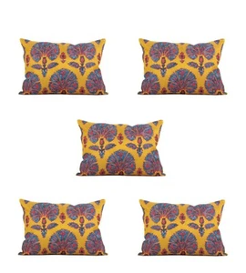Suzani Pillow Cover Uzbek SET of 5 pcs 14.17" x 19.29" FREE Fast Shipment 09594 - Picture 1 of 10