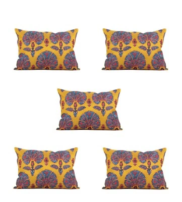 Suzani Pillow Cover Uzbek SET of 5 pcs 14.17" x 19.29" FREE Fast Shipment 09594 - Image 1 of 4