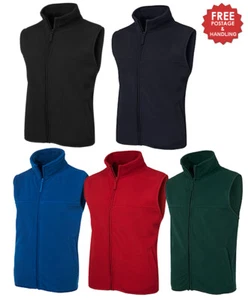 Polar Fleece Vest adults black navy royal bottle red S M L XL 2XL 3XL 4XL 5XL - Picture 1 of 11