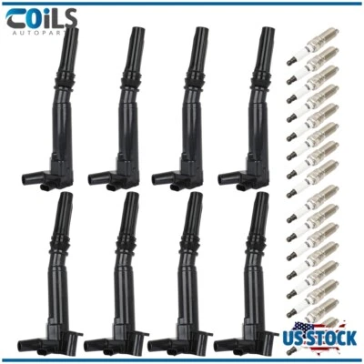 Left & Right Ignition Coils & Spark Plugs Fits Ford E350 Super Duty 2018-19 6.2L - Image 1 of 4