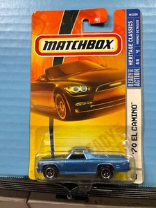 1/64 MATCHBOX HERITAGE CLASSICS '70 EL CAMINO #8 BLUE - Picture 1 of 2