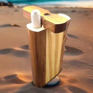 SCATOLA PORTAFIORI IN LEGNO TABACCO DISCRETO FUMO MANO ONE HITTER PIPA US STASH - Foto 1 di 12