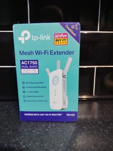 TP-Link AC1750 Universal Dual Band Wi-Fi Range Extender 3 Antennae RE450 New. - Afbeelding 1 van 7