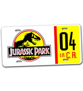 JURASSIC PARK DINOSAUR LICENSE PLATE AUTO TAG - Picture 1 of 1