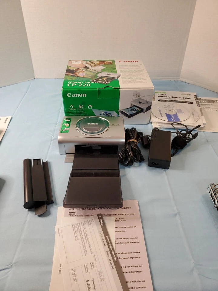 Canon Compact Photo Printer CP-220 PictBridge  Ultra Compact with All Manuals  - Image 1 of 4