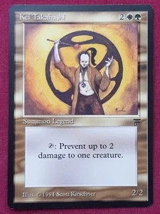 Magic The Gathering LEGENDS KEI TAKAHASHI green/white card MTG - Picture 1 of 2