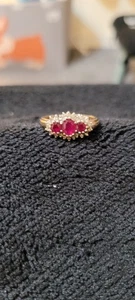 Stunning 9ct Gold 0.66ct Ruby And 0.20 Diamond Ring - Picture 1 of 9