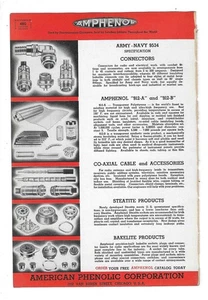 American Phenolic Corp, Chicago Radio Engineering Parts 1941 Print Advertisement - Picture 1 of 1