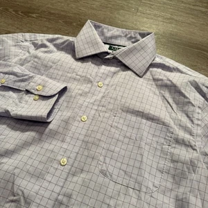 Ralph Lauren Shirt Adult 16 32- 33 Windowpane Long Sleeve Button Up Casual Adult - Picture 1 of 8