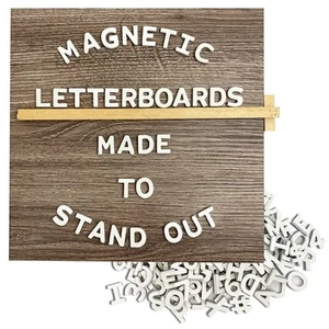Magnetic Letter Boards - Changeable Letterboard - Rich Wood Finish - Room/Off... - Picture 1 of 6