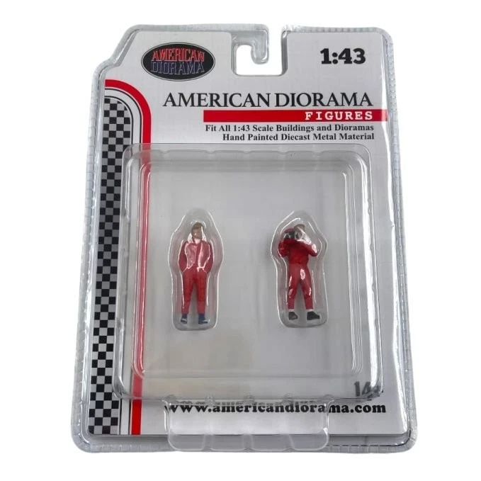 Action Figure American Diorama 1/43 Racing Legend 70's Set Of 2 - Immagine 1 di 1