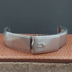 Vintage 17,2mm Accutron Edelstahl Duchess unbenutzt Klassiker 60er Jahre Uhrenarmband - Bild 1 von 8