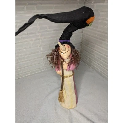 Bruja papel maché vintage 13" decoración de Halloween Foto 1 de 4