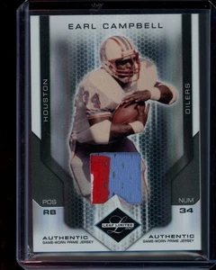 Earl Campbell 2007 Leaf Limited Football #126 3-Color Patch /25 Game Worn - Picture 1 of 2