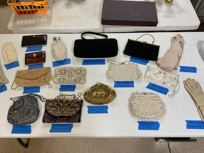 美丽复古 Purses11 皮革钱包-2 和古董皮革手套-5 — 第 1/4 张图片