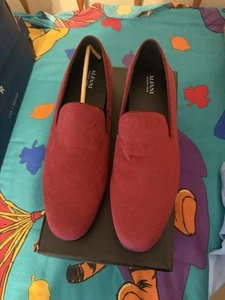 Alfani Zion Loafer Burgundy Velvet Slip On Casual Shoe Men's 13 M - Picture 1 of 5
