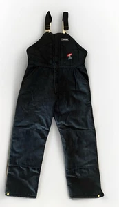 Dickies Duck Canvas Insulated Bib Overalls Pants Men's Sz XL Tall Black Quilted - Picture 1 of 10