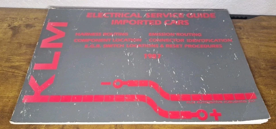 KLM 1987 Guía de servicio eléctrico Coches importados RX7 Mazda Honda CRX Nissan Acura Foto 1 de 4