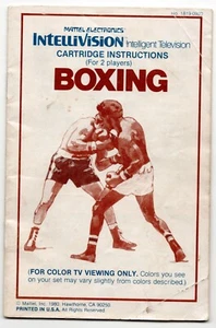 Folleto de instrucciones de boxeo Intellivision (1980) solo manual  - Imagen 1 de 2