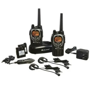 Midland GXT1000VP4 36 Mile 50 Channel FRS/GMRS Two-Way Radio Black/Silver 2-PK - Zdjęcie 1 z 18