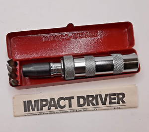 Impact Driver Manual 4 Bits Reversable Socket Wrench w Case Auto Body Door Locks
