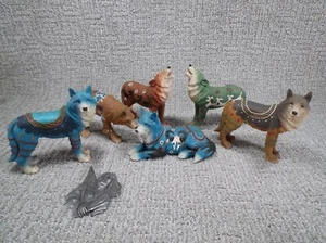 Schöne Vintage Westland ""Call of the Wolf"" Tribal Art Figuren Menge 6 + extra - Bild 1 von 15