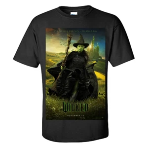 Wicked The Musical T Shirt Wicked Movie Elphaba Shirt Graphic Tee S-XXXL - Picture 1 of 5