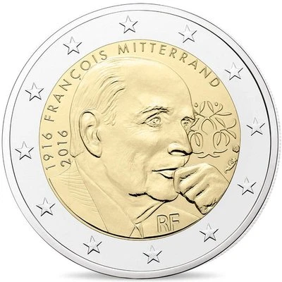 2016 France € 2 Euro Uncirculated UNC Coin "Francois Mitterrand 100 Years" - Image 1 of 2