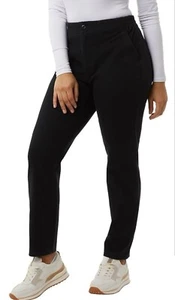 32 Grad Damen Strick Stretch Gummibund Twill Hose, Schwarz, XXL - Bild 1 von 6