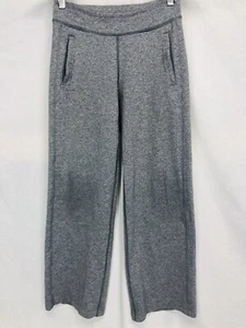 Ivivva Athletica Gray Yoga Pants Pockets Size 12 Girls Lululemon Flare Legging - Picture 1 of 7