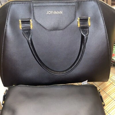 joy iman bolso de mano de cuero con bolsa de cuero Foto 1 de 4