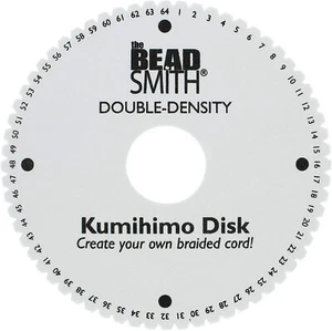 Beadsmith 64 slot doppia densità 6" Kumihimo con istruzioni strumento arte e artigianato - Foto 1 di 4